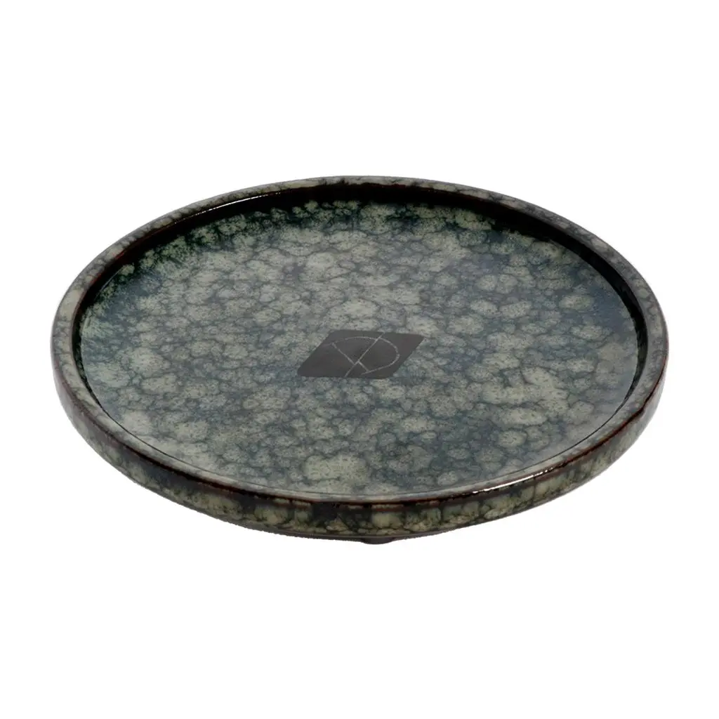 Flad Jasper Green Marble Ø 13 cm x 2 cm